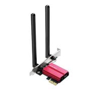 MERCUSYS Adaptateur PCIe WiFi 6E AXE5400 Bluetooth 5.2 Vitesse 2402 Mbps (6 GHz) + 2402 Mbps (5 GHz) + 574 Mbps (2,4 GHz) 2 antennes externes à Double Bande Gain élevé