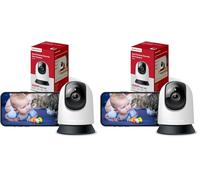 MERCUSYS Caméra Surveillance WiFi intérieure 360° 1080p, Vision Nocturne, Notifications en Temps réel, Détection de Personne, Suivi de Mouvement, Télécommande, Compatible avec Alexa, MC200 (Lot de 2)