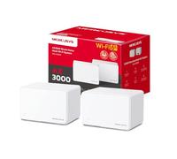 MERCUSYS Routeur Wi‑Fi Mesh Halo H3000X AX3000 Bi‑bande 460m² 160MHz 3x Gigabit (2-pack)