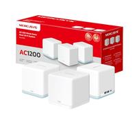 MERCUSYS Halo H32G Lot de 3 routeurs WiFi maillé CA 1200 Mbit/s | 2 ports Gigabit, système maillé WiFi TP-Link, amplificateur d'extension WiFi, 320 m² (320 m²), itinérance sans couture