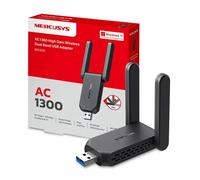 MERCUSYS MA32H Adaptateur USB WiFi AC1300Mbps, Antennes à Gain Elevé, Bi-Bande, MU-MIMO, WPA3, Compatible avec Windows 11/10