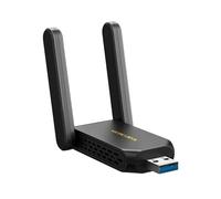 MERCUSYS MA86XH AXE5400Mbps Wi-FI 6E Adaptateur WiFi USB à Gain élevé pour PC, Dongle WiFi USB 3.0 avec Vitesses jusqu'à 2402 Mbit/s sur 6 et 5 GHz, Compatible Windows 10 et 11, sécurité WPA3