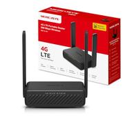 Mercusys MB113-4G TP-Link Routeur 4G LTE, WiFi 300 Mbps en 2.4 Ghz, Carte SIM Nano, 2 Antennes Puissantes, Jusqu’à 32 Appareils, USB C, Mode routeur Via Ports WAN/LAN, Compatible Multi-Opérateurs,