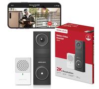 MERCUSYS MD210 Sonnette sans Fil avec Caméra 2K, WiFi, Carillon Inclus