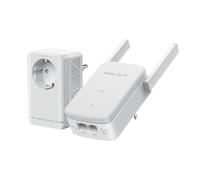Mercusys MP315 KIT, Pack de 2 CPL WiFi AV600, Kit CPL avec Prise Gigogne Intégrée, WiFi 300 Mbps, HomePlug AV2, Plug & Play, Idéal pour Maison Épaisse, Gaming et Streaming 4K, Compatible Toutes Box