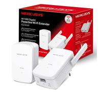 MERCUSYS MP510 KIT TP-Link CPL 1000Mbps WiFi Adaptateur Réseau CPL, WiFi N300Mbps, Homeplug AV2 1000Mbps, Boitier CPL, Brancher et Utiliser, Port Ethernet Gigabit, OneMesh, CPL Fibre