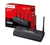 MERCUSYS MR27BE Routeur WiFi 7 TP-Link, Tri-Bande BE3600Mbps, Canaux 160 MHz, 2 Ports 2.5G, EasyMesh, Brancher et Utiliser, 4 Antennes Omnidirectionnelles, Repeteur WiFi Mesh, 4K-QAM