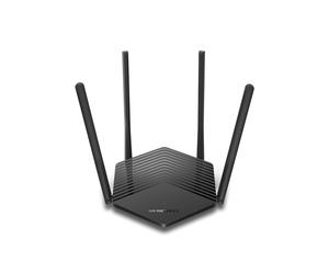 Mercusys MR60X Routeur Wi-Fi 6 AX1500 Bi-bande Gigabit Ethernet (2.4GHz/5GHz) 802.11ax MU-MIMO, Sécurité WPA3, 4 Antennes 5dBi, Pare-feu SPI