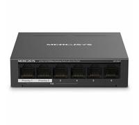Mercusys MS106LP Commutateur PoE Non géré 6 Ports 10/100 Mbps avec 4 Ports PoE+, Plug & Play, Budget PoE 40 W, boîtier métallique sans Ventilateur, récupération Automatique PoE, Mode d'isolation