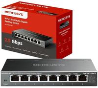 Mercusys MS108GS-M2 Switch 2.5 Gigabit 8 Ports 2.5 Gbps, Ethernet, RJ45, Boitier Métal, Plug-and-Play, NAS 2.5G, Serveur 2.5G, Ordinateur de Jeu, Vidéo 4K
