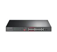 Mercusys MS118CP V1 - Commutateur - 16 x 10/100 (PoE+) + 2 x 10/100/1000 + 2 x 10/100/1000 - de bureau, Montable sur rack - PoE+ (190 W)