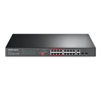 Mercusys MS118CP V1 - Commutateur - 16 x 10/100 (PoE+) + 2 x 10/100/1000 + 2 x 10/100/1000 - de bureau, Montable sur rack - PoE+ (190 W)