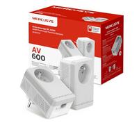 Mercusys Boîtier CPL MP300P – 600 Mbps, 1 port, prise Type F – Kit de 2