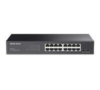MERCUSYS Switch Gigabit MS116GS 16 Porte 10/100/1000 Mbps Nero Involucro Metallico