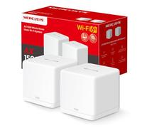 MERCUSYS TP-Link Halo H1500X(2-Pack) Routeur WiFi 6 Mesh AX1500Mbps, Couverture Jusqu'à 350 m², WiFi Mesh, Bi-Bande, Repeteur WiFi Puissant, 3 Ports Gigabit, Contrôle Parental, Brancher et Utiliser