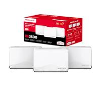 MERCUSYS TP-Link Routeur WiFi 7 Mesh BE3600Mbps Double Bande, 1 Port 2,5G + 2 Ports Gigabit, Couverts jusqu'à 650m², Connectez 150 appareils, Compatible Toutes Les Box Internet, Halo H27BE(3-Pack)
