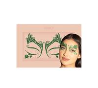 Mercy London Bijoux de visage en forme de feuille de lierre empoisonné, accessoire de costume vert, bijou tout-en-un à coller pour Halloween