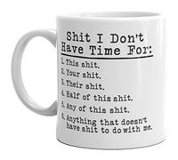 Merde, J'Ai Pas Le Temps Pour Mug Pratiques Tasse À Café Élégantes Tasse Pour Cappuccino Bureau Espresso 330Ml