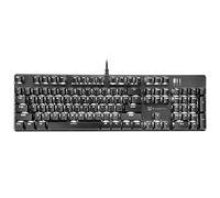 Merdia Mechanical Keyboard Gaming Keyboard with Brown Switch Wired 6 Colors LED Backlit Keyboard Full Size 104 Keys US Layout (Black)