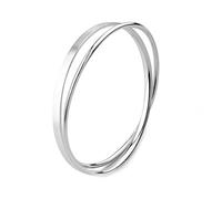 Merdia S990 Argent Sterling Massif Poli et de Premiers Twisted Bracelet pour Femme 7 cm