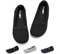 Merdoo Femme Ballerines Plates À Enfiler Ballerine Chaussures Plates D'été Confortable Ballet Plat Tricot Chaussures Basses Slip on Flats Chaussures Bout Rond Femmes Classiques Mocassins Noir 40 EU
