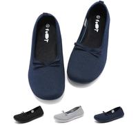 Merdoo Femme Ballerines Plates À Enfiler Ballerine Chaussures Plates D'été Confortable Ballet Plat Tricot Chaussures Basses Slip on Flats Chaussures Bout Rond Femmes Classiques Mocassins Bleu 39 EU