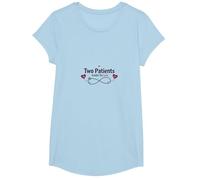 Mère bébé infirmière : Deux Patients doublent Le Rythme Cardiaque de l'amour T-Shirt, Fille, Bleu Céleste, XS