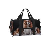 Mère Cavalier King Charles Spaniel avec Ses Petits,Sac de Sport bandoulière à Main, Sac de Voyage Grande capacité pour Femmes et Hommes