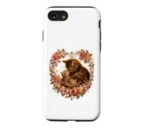 Mère Chat Chatons Couronne Cœur Floral Chat Maman Famille Coque pour iPhone SE (2020) / 7/8
