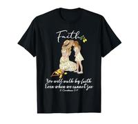 Mère chrétienne et Enfant Pretty Walk by Faith Verse de la Bible T-Shirt Graphique avec Valeur