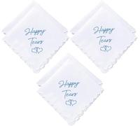 Mère de la mariée Cadeaux Something Blue For Bride On Wedding Day Mouchoir, Happy Tears Lot de 6 (transparent), 6" x 6"