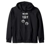 Mère de Toby - Chien Chiot personnalisé avec nom Graphique Sweat à Capuche