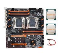 MèRe Double CPU X99 LGA2011 Prend en Charge la Carte MèRe D'Ordinateur MéMoire DDR4 ECC + 2XE5 2650V3 CPU + Câble de Commutation