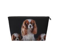 Mère du Cavalier King Charles Spaniel avec Ses Petits, Trousse de Toilette Trousse de Maquillage Sac à cosmétiques Trousse de Toilette de Voyage Portable