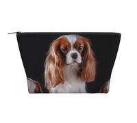 Mère du Cavalier King Charles Spaniel avec Ses Petits, Trousse de Toilette Trousse de Maquillage Sac à cosmétiques Trousse de Toilette de Voyage Portable