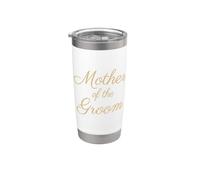 Mère du marié, mère de mariage et mère de la mariée, police de caractères Tan Script Gobelet isotherme en acier inoxydable double paroi
