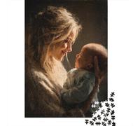 Mère et Enfant Puzzle l'amour d'une Mère est Grand Puzzles en Bois 1000 Pièces Puzzles pour Adultes Jeu Educatif Challenge Toy 1000pcs (75x50cm)