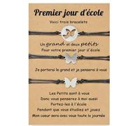 Mere Fille Bracelet 2PCS Bracelets pour Enfants de l'école primaire Cadeaux de Rentrée pour Fils Filles Cadeau Maman Anniversaire Fetes Des Mere (3PCS-Style 3)