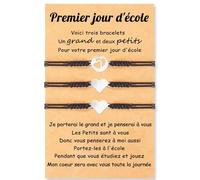 Mere Fille Bracelet 2PCS Bracelets pour Enfants de l'école primaire Cadeaux de Rentrée pour Fils Filles Cadeau Maman Anniversaire Fetes Des Mere (3PCS-Style 4)