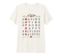 Mère Incroyable, aimante, Forte, Heureuse, désintéressée et Gracieuse T-Shirt Haut de Gamme