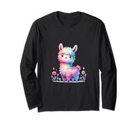 Mère Lama Mignonne pour Les Amateurs de Lama d'art coloré pour Les Amateurs de Lama Manche Longue