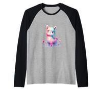 Mère Lama Mignonne pour Les Amateurs de Lama d'art coloré pour Les Amateurs de Lama Manche Raglan