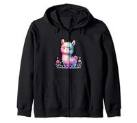 Mère Lama Mignonne pour Les Amateurs de Lama d'art coloré pour Les Amateurs de Lama Sweat à Capuche