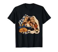 Mère lisant sous Une Couverture Fort avec Deux Enfants T-Shirt
