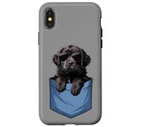 Mère mignonne de poche Newfie Chiot Lover Terre-Neuve Coque pour iPhone X/XS
