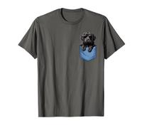Mère mignonne de poche Newfie Chiot Lover Terre-Neuve T-Shirt