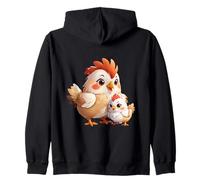 Mère Mignonne Poule et bébé Poussin Animal de la Ferme Sweat à Capuche