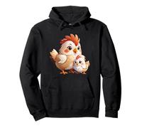 Mère Mignonne Poule et bébé Poussin Animal de la Ferme Sweat à Capuche