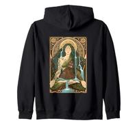 Mère Nature Gaia Déesse Art Nouveau Zen Méditation Sweat à Capuche