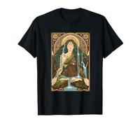 Mère Nature Gaia Déesse Art Nouveau Zen Méditation T-Shirt